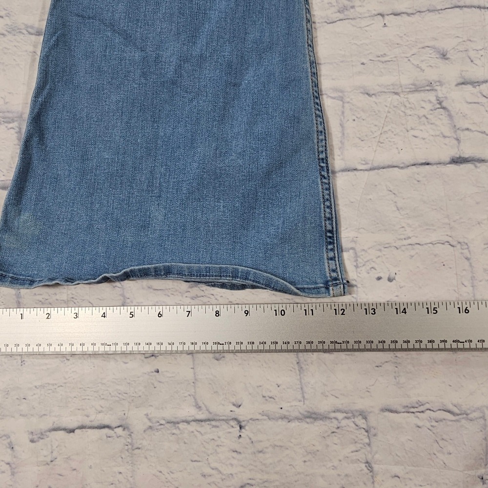 Hollister High Rise Vintage Flare Jeans Womens 33 Light Blue Stretch Denim - Picture 4 of 13